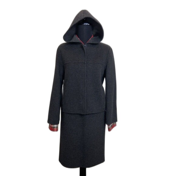 Vintage MCM Legere Hood Jacket Skirt Set Size 38 / S-XS - Picture 2 of 16